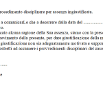 Lettera di Richiamo per Assenza Ingiustificata Word