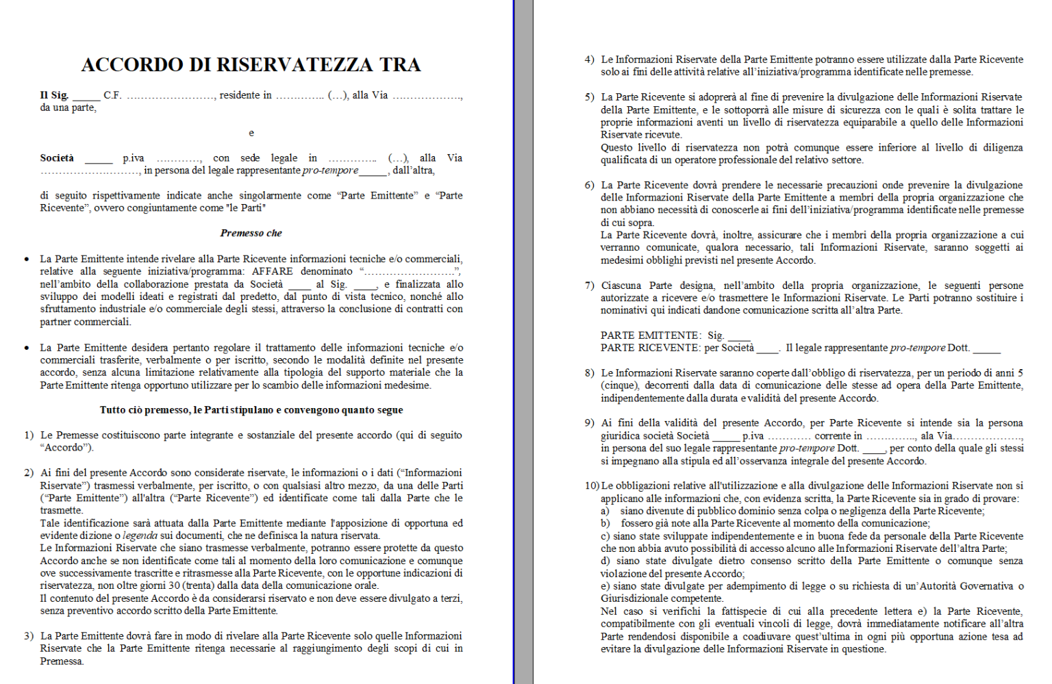 favorisce la conclusione di un accordo