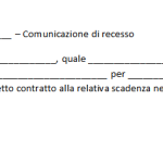 Modulo recesso contratto generico Word e PDF