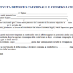 Ricevuta per Deposito Cauzionale Word e PDF