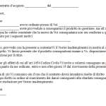 Fac simile contestazione di merce non conforme Word e PDF