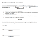 Ricevuta Restituzione Deposito Cauzionale