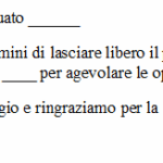 Avviso di non parcheggiare